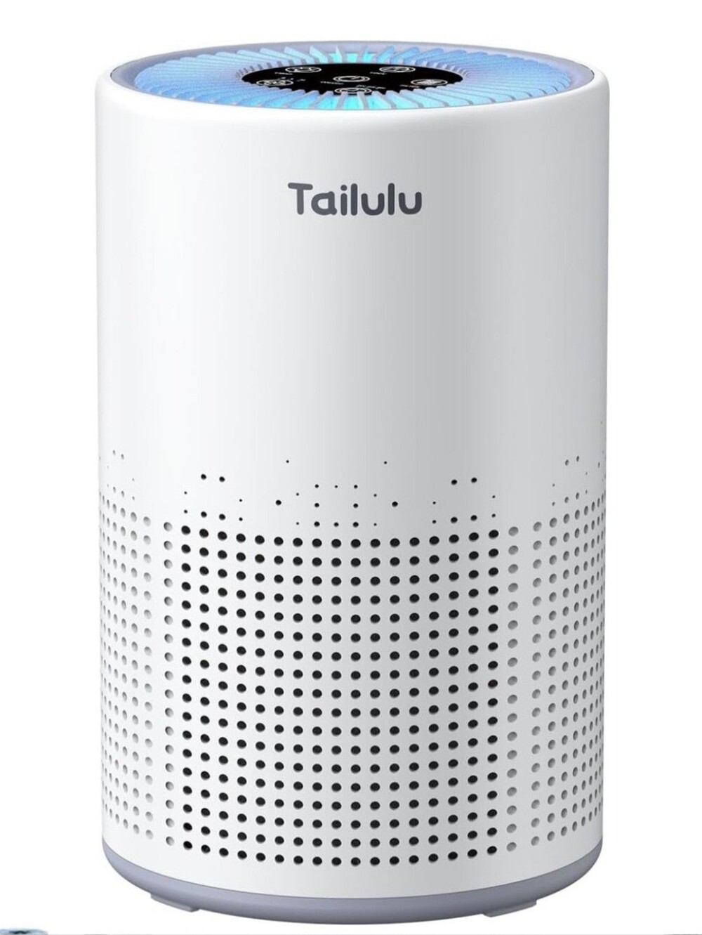 Tailulu White Air Purifier with Blue LED Top